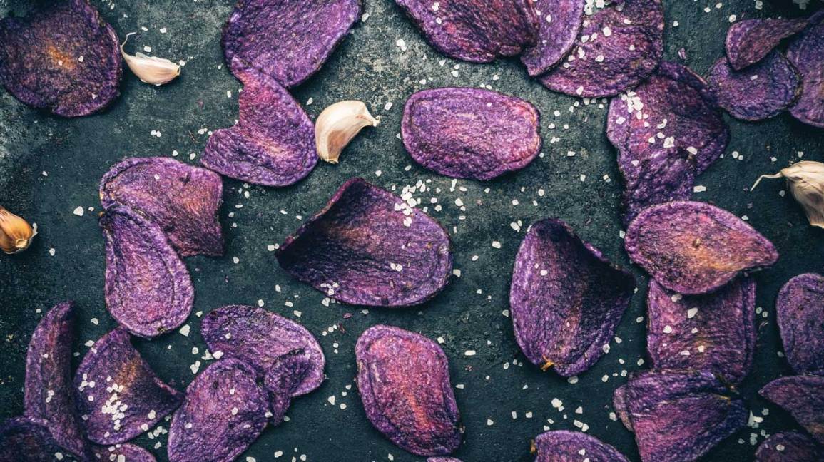 purple baked veggie chips